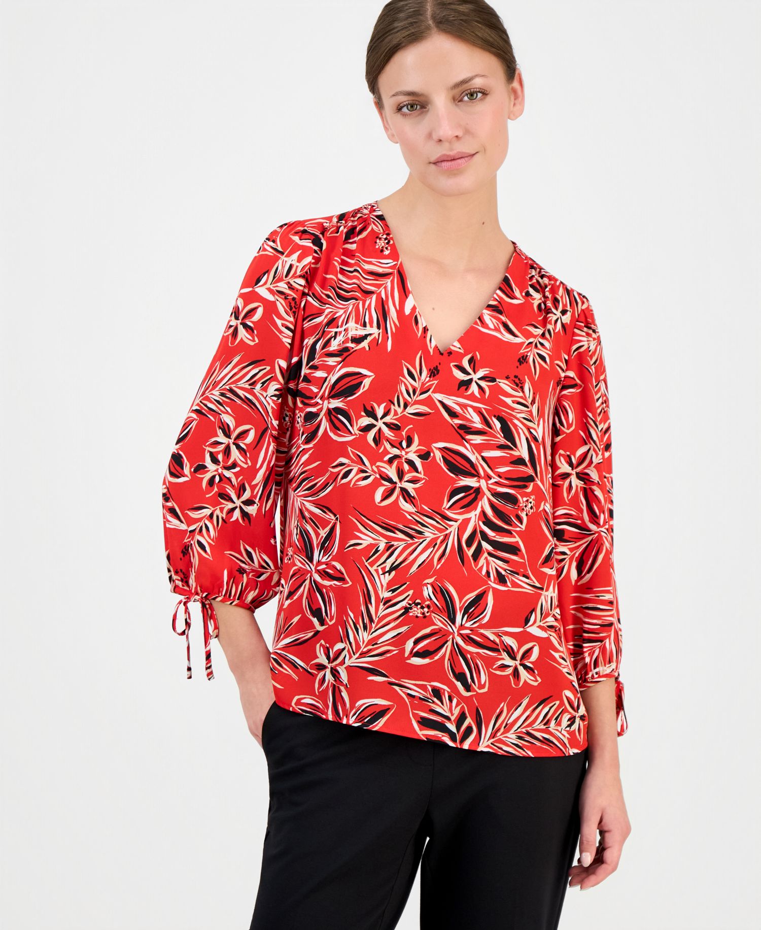 Women's Printed 3/4-Sleeve Top