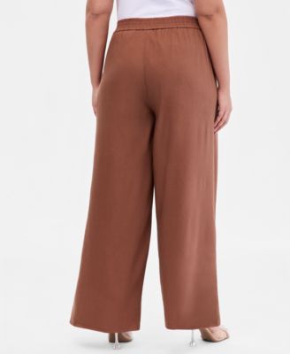Plus Size Pull-On Wide-Leg Pants