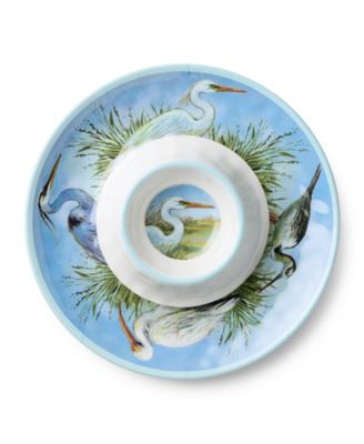 Coastal Birds Melamine 3-Pc. Hostess Set