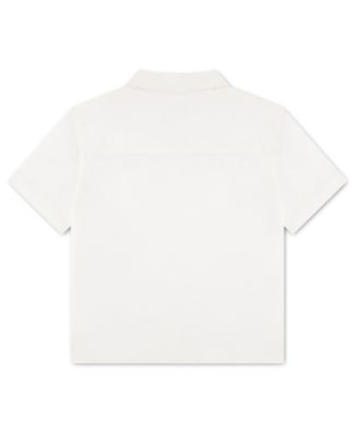 Boys' Short-Sleeve Linen Camp Shirt