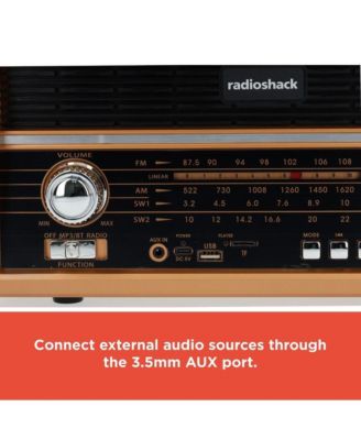 Retro AM/FM/SW Vintage and Classic Radio Antique Style, Bluetooth, USB/microSD, Rechargeable Battery – 4001800