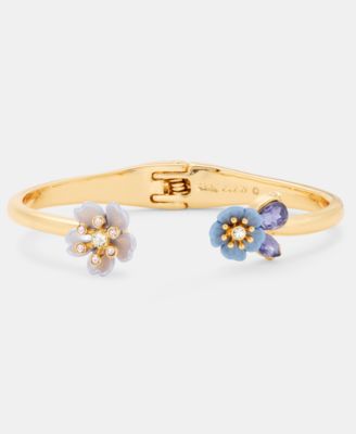 Crystal Flower Cuff Bracelet 