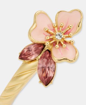 Crystal Flower Cuff Bracelet