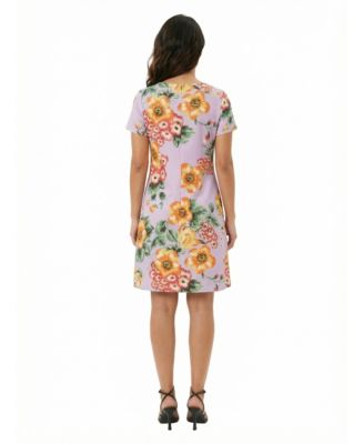 Petite Floral Round Neck Dress