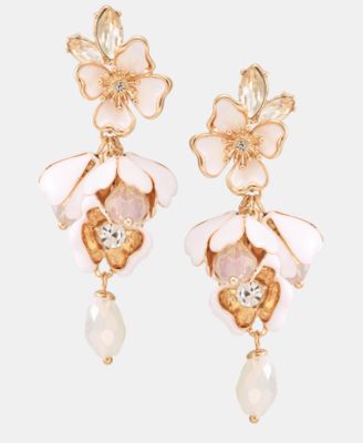 Textured Flower Statement Earrings