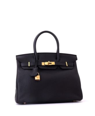 Birkin 30 Handbag Black Togo with Rose Gold Hardware