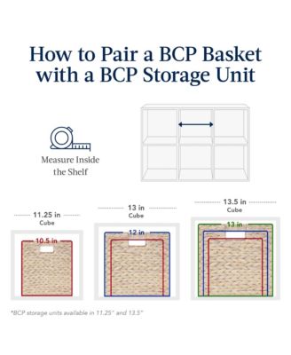 10.5x10.5in Hyacinth Storage Baskets, Set of 5 Multipurpose Collapsible Organizers