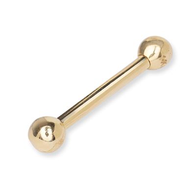 Solid 14k Yellow or White Gold 2mm Ball 16g Straight Eyebrow Piercing Jewelry