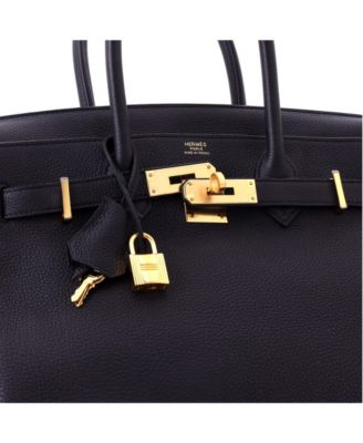 Birkin 30 Handbag Black Togo with Rose Gold Hardware