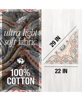 Lightweight Americana 22"x22" 6-Pack Bandana Set