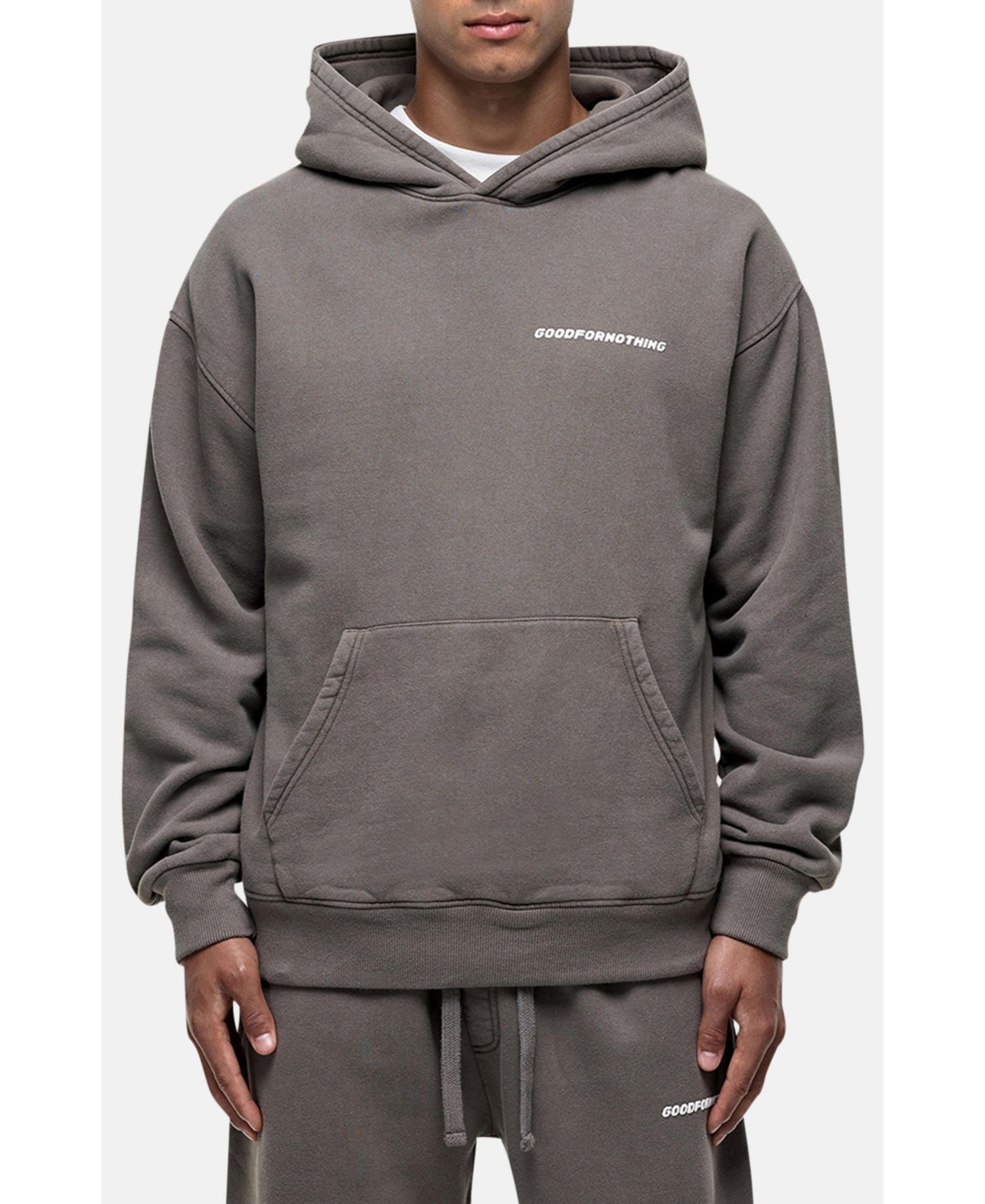 Men's Vintage Washed Taupe Oversized Hoodie