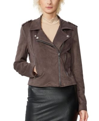 Women's Faux Suede Moto Jacket