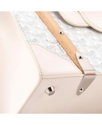 PM Saigon Top Handle Bag Coated Canvas with Leather