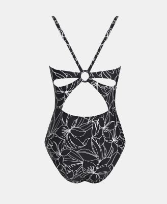 Women's V-Neck Adjustable Straps One-Piece Swimsuit