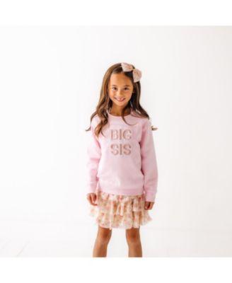 Baby Girls Sis Embroidered Patch Sweatshirt