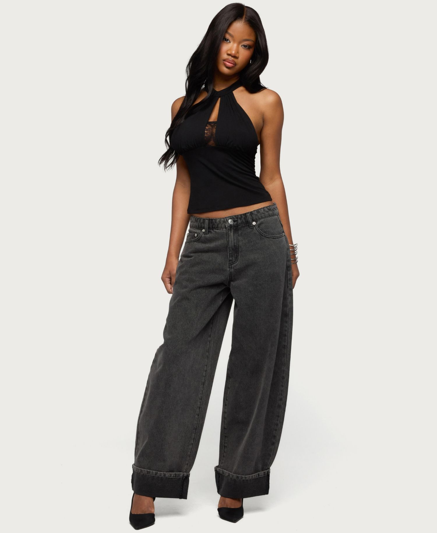 Women's Lielle Lacey Layered Halter Top