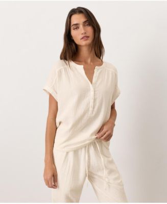 Pact Women's Organic Cotton Coastal Double Gauze Popover - Macy's
