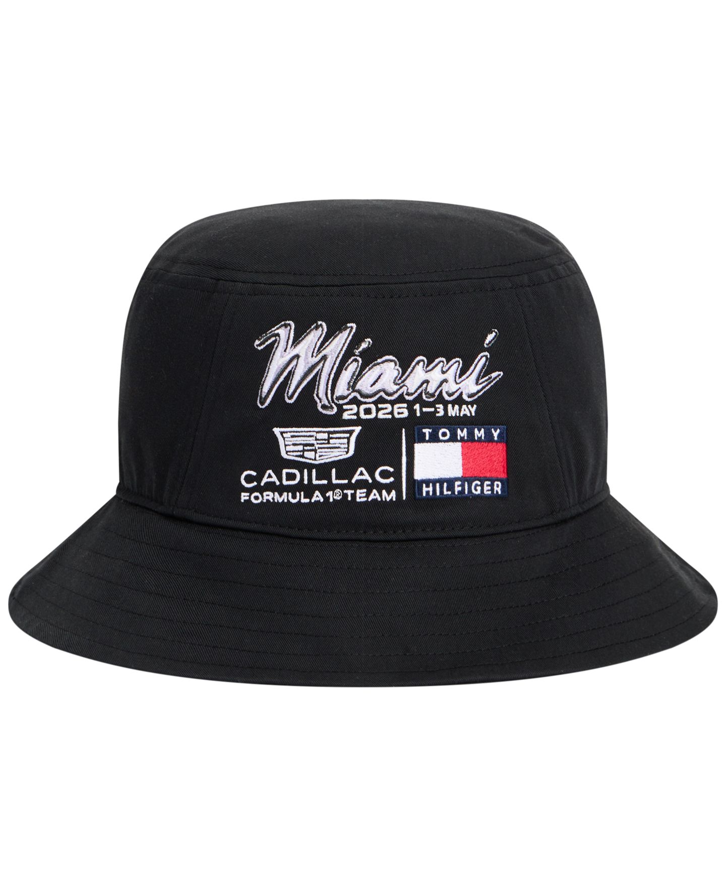 Мужская панама Tommy Hilfiger x Cadillac F1® Miami Bucket Hat, цвет: Чёрный — фото 1