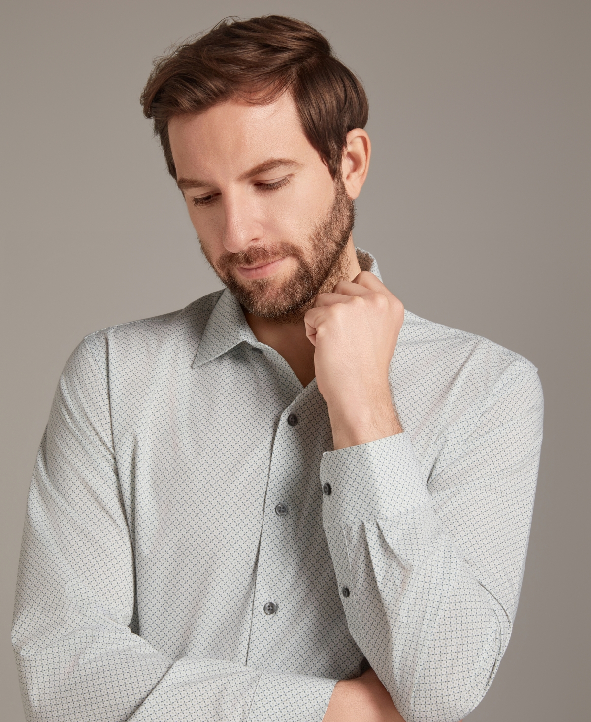 Alfani Men's Regular Fit Micro Dot Dress Shirt, Macy's Exclusive