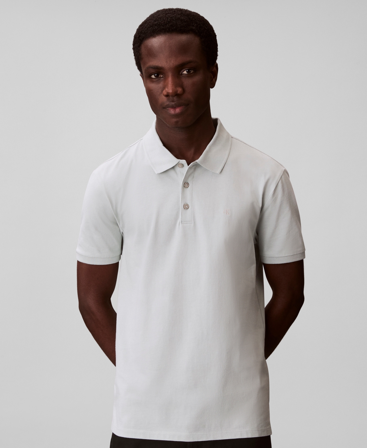 Calvin Klein Men's Short Sleeve Solid Polo Shirt - Pale Meadow