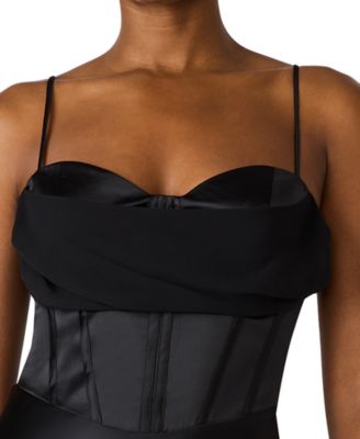 Sleeveless Sweetheart Neck Bustier Gown