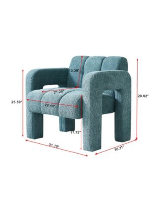 31.10" Wide Boucle Upholstered Accent Chair
