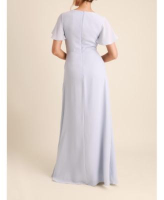 Women's Knot Front Chiffon Bridesmaid Dress