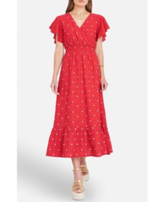red polka dot dress macys Red Polka Dot