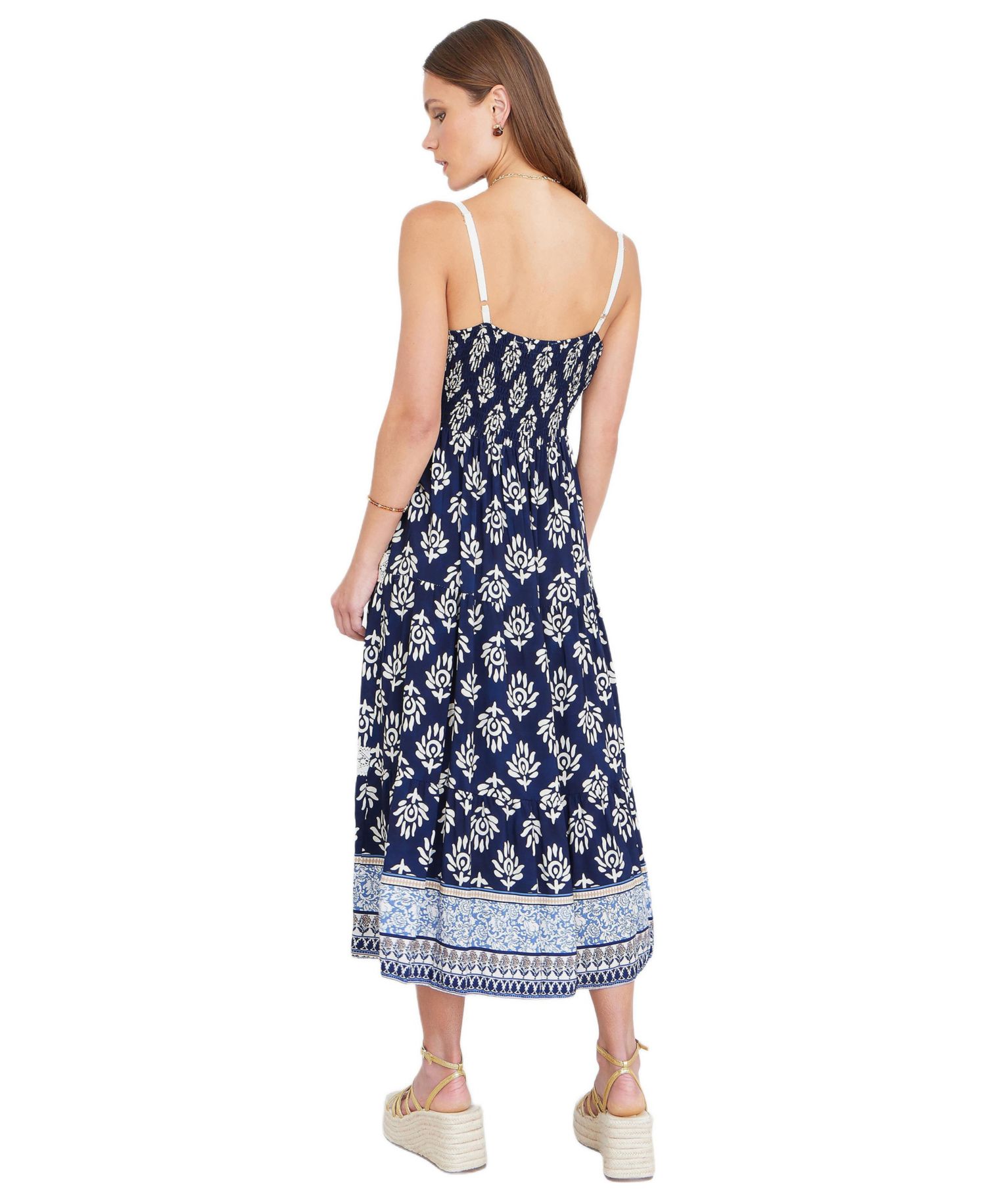 Women's Paisley Print Midi Sun Dress