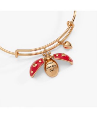 Make Your Own Luck' Ladybug Charm Bangle