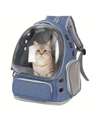 Breathable Transparent Pet Carrier Bag for Cats & Small Dogs – Portable Space Capsule with Zipper, Ideal for Travel & Outdoor Adventures