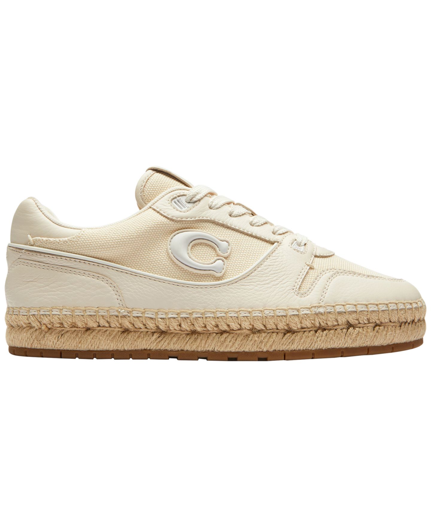 Женские кроссовки Coach Soho Espadrille Lace-Up, цвет: Меловой — фото 2