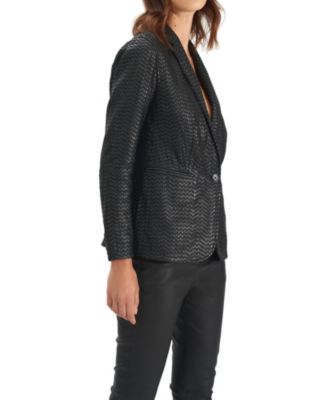 Women's Tatacoa Woven Leather Straight Fit Blazer