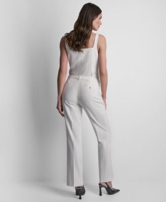 Women's Pinstripe Flared Fit Pants