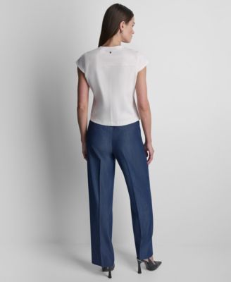 Women's City Ponte Cap-Sleeve Knit Top