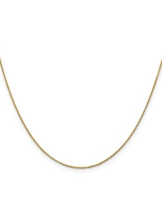 Solid 18k Yellow Gold Italian Polished 0.9mm Cable Chain Necklace 16 -20 Inches Chain Necklace