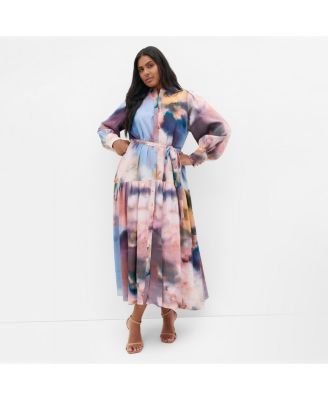 Women's Haze Bloom Print Maxi Dress