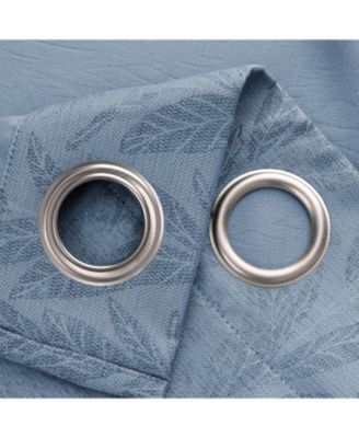 100% Polyester Reba Luxury Jacquard Blackout Grommet Curtain Panel 54" x 90" Wedgewood