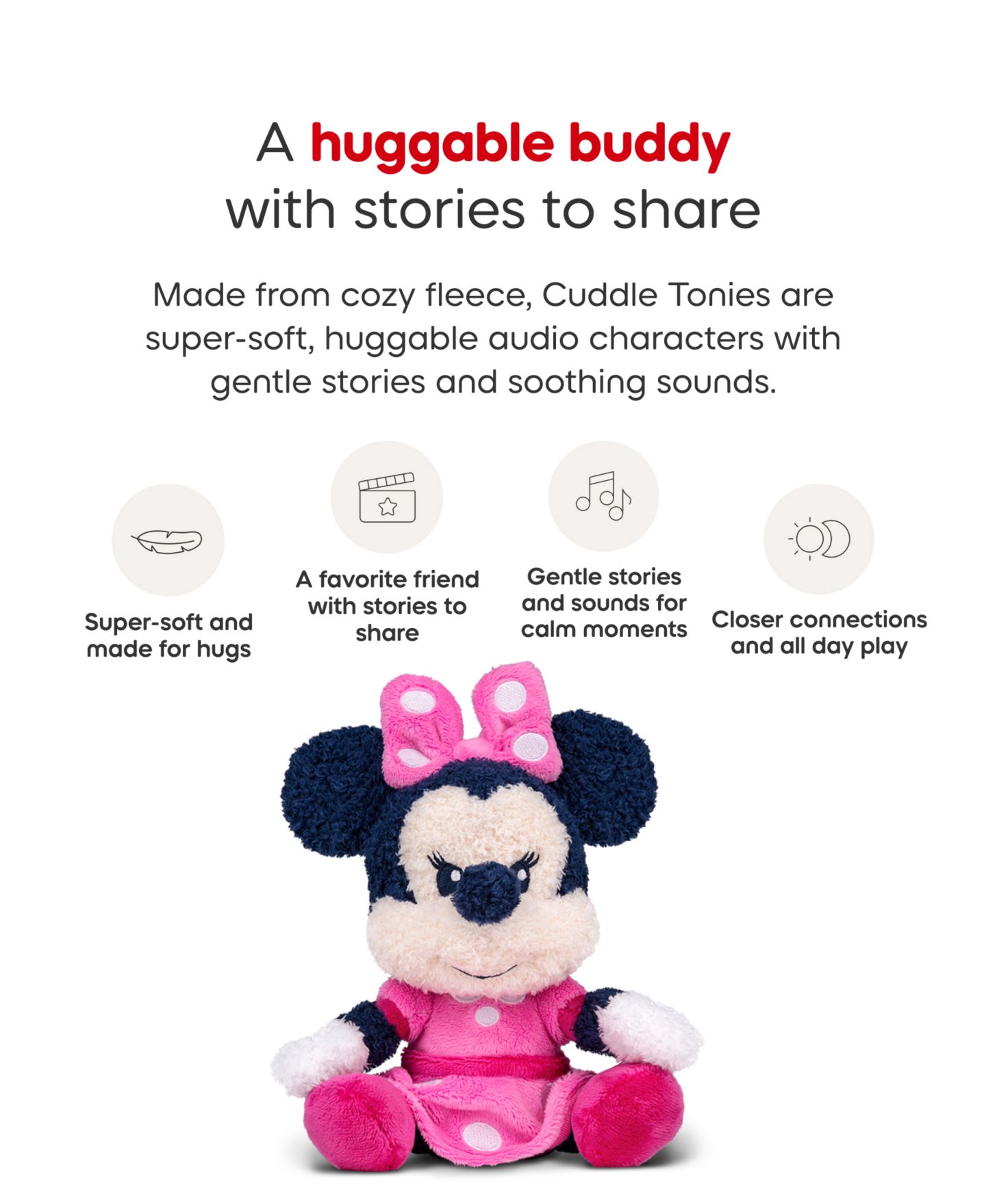 Детская мягкая игрушка Tonies Cuddle Disney Minnie Mouse 7" Plush — фото 3