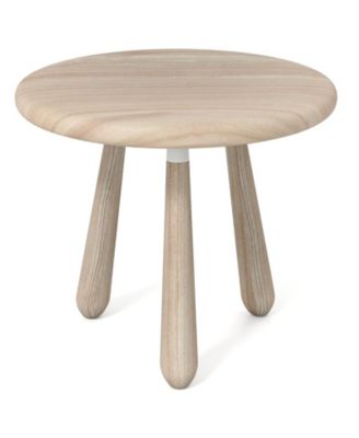 Outdoor 18 Inch Mahogany Wood Side Table with Thickened Top