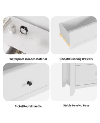 Modern 6 Drawer Dresser for Bedroom, 54" Wide Wooden Dressers with Large Storage