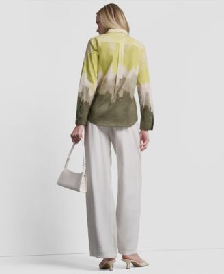 Women's Voile Ombre Long-Sleeve Shirt