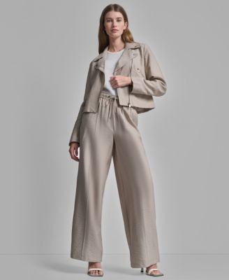 Women's Zipper Detailed Crinkle Jacket