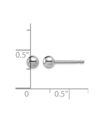 Solid 950 Platinum Classic Ball Stud Earrings Wide Ball Earring