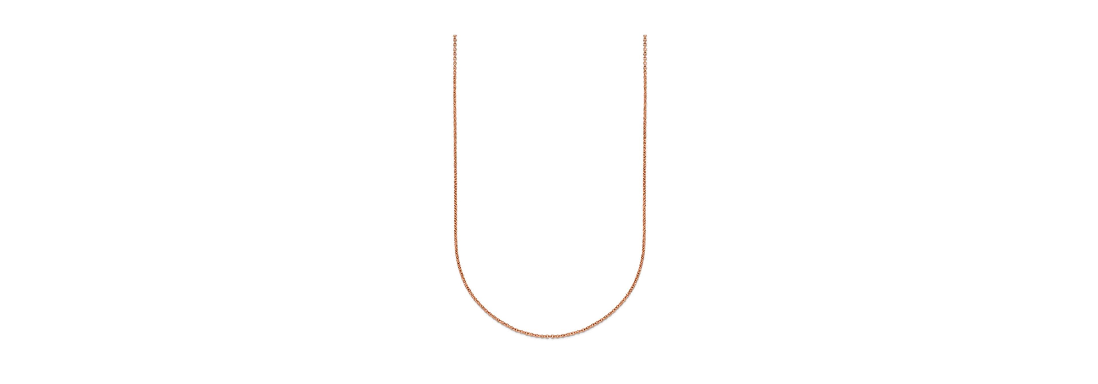 Curata Jewelry Solid 18k Rose Gold Italian Polished 1.1mm Cable Chain Necklace 16 -20 Inches Chain Necklace