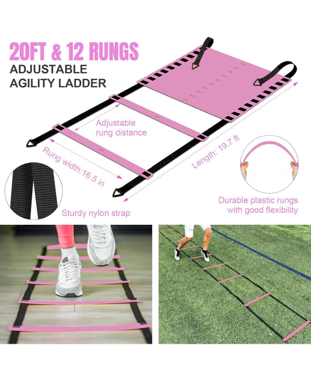 Joyaire 6x4ft 5 Layer Portable Pop Up Soccer Goal Set