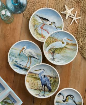 Coastal Birds 16-Pc. Dinnerware Set, Service for 4