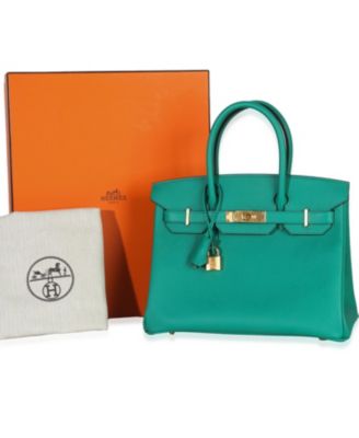 Pre-Owned HERMES Vert Jade Epsom Birkin 30 GHW