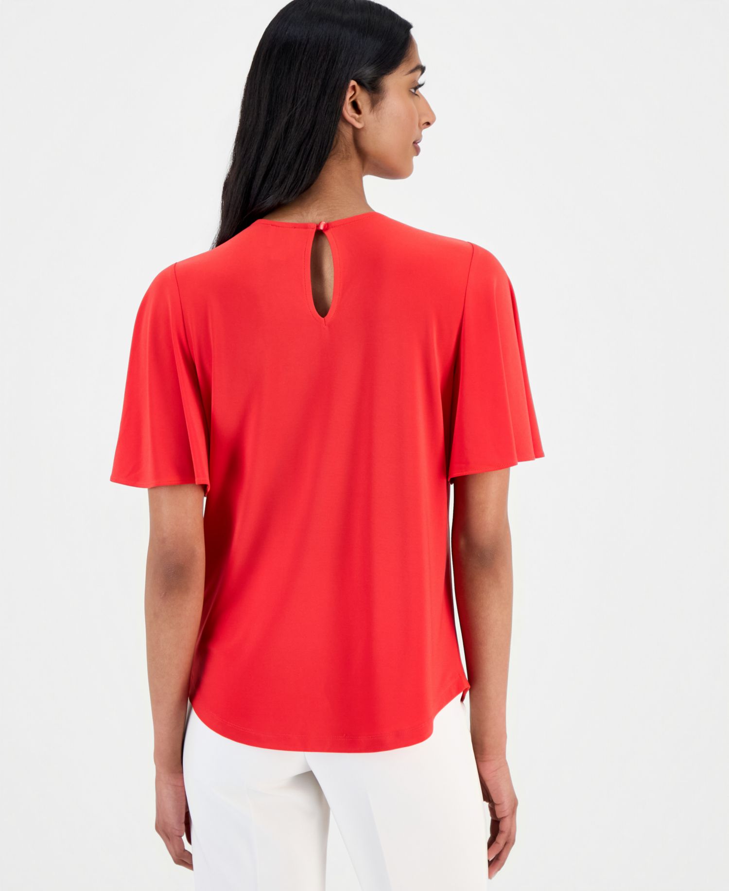 Women's Pleat-Neck Blouse