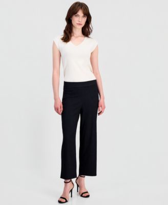 Women's Pebble-Texture Knit Pull-On Pants